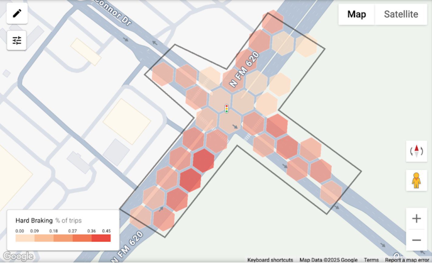Intersection heatmap